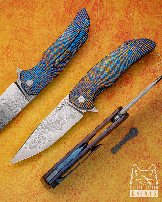 NÓŻ SKŁADANY DRAGONFLY 8 TIMASCUS GRIMAKO HERMAN