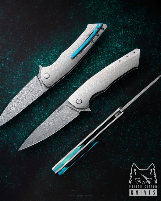 NÓŻ SKŁADANY FOLDER SLIM #0509 DAMASTEEL FULL DRESS HERMAN KNIVES