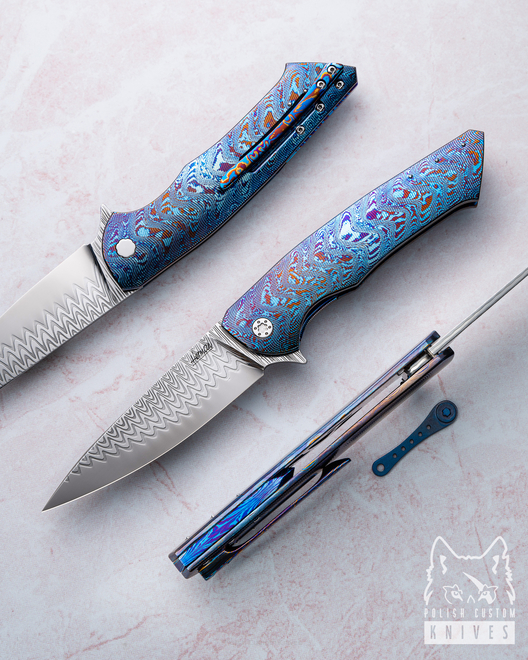 NÓŻ SKŁADANY FOLDER SLIM 3 DAMACORE TIMASCUS HERMAN