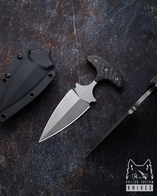 NÓŻ TAKTYCZNY SZTYLET PUSH DAGGER 2 VANADIS 4E CF WŁÓKNO WĘGLOWE AK