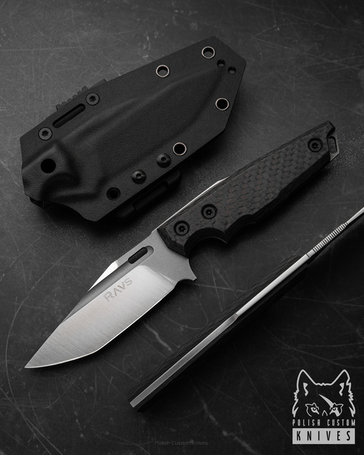 NÓŻ TAKTYCZNY MYŚLIWSKI SPARK 01 BECUT CARBON RAVS KNIVES