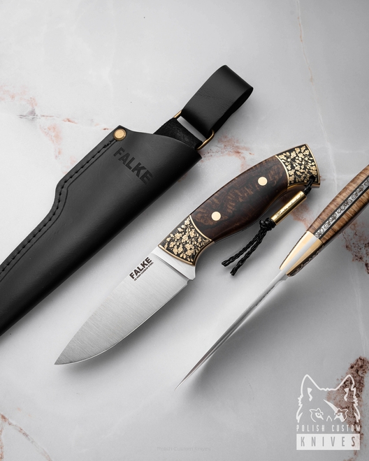 NÓŻ MYŚLIWSKI HUNTER INDIVIDUAL H335 D2 ZAGRZYBIONA OLCHA FALKE KNIVES