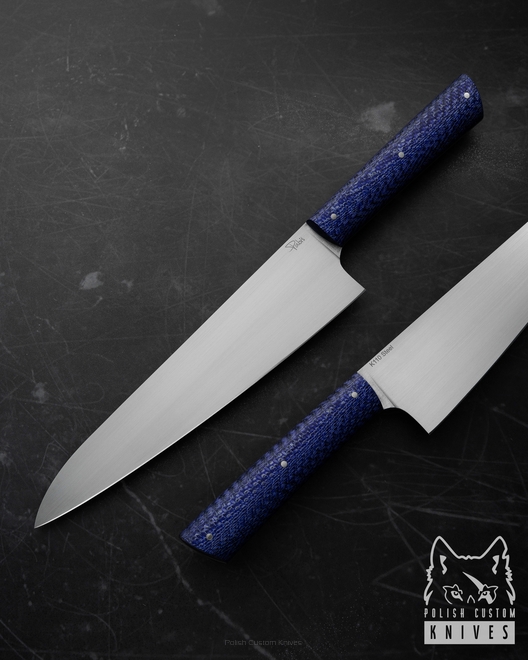 NÓŻ KUCHENNY CHEF 210 23 PURPLE TWILL D2 K110 PABIŚ KNIVES