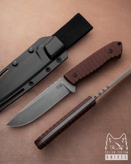 NÓŻ SURVIVALOWY BUSHCRAFTOWY ULTRA OUTDOOR 8 NMV MICARTA STONEWASH ZAPAS KNIVES