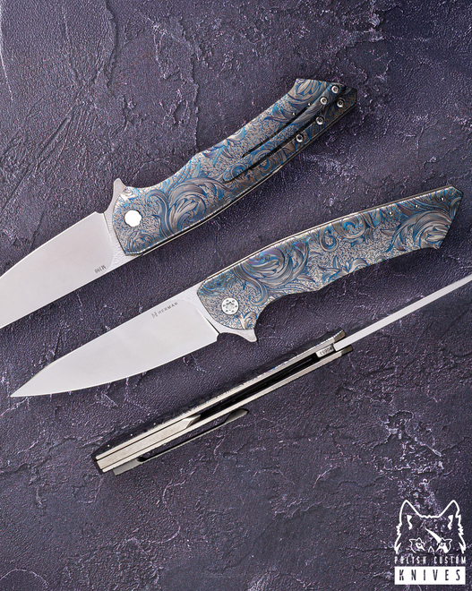 NÓŻ SKŁADANY FOLDER SLIM #0653 M390 ETERNAL GARDEN HERMAN KNIVES