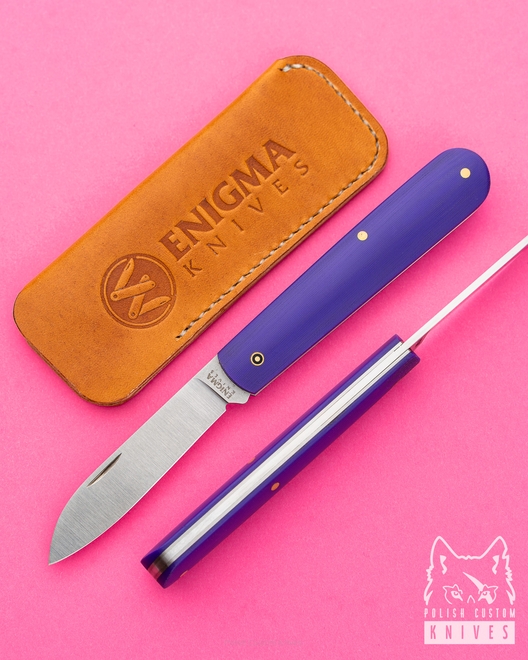 NÓŻ SKŁADANY, SLIPJOINT ENIGMA KNIVES 8 Z POCHWĄ 