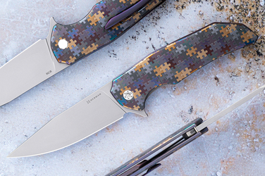 NÓŻ SKŁADANY FOLDER DRAGONFLY #0458 M390 PUZZLE HERMAN KNIVES