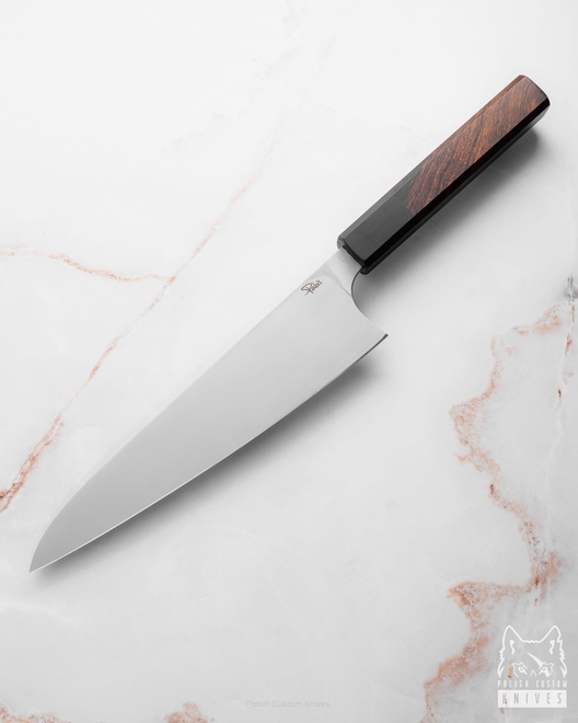 NÓŻ KUCHENNY GYUTO 210 28 ELMAX CZARNY GRAB IRONWOOD PABIŚ KNIVES