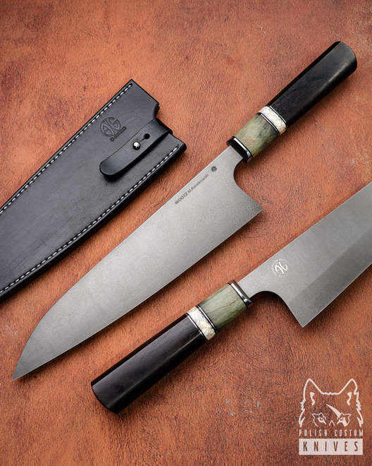 NÓŻ KUCHENNY GYUTO WOOTZ 2 BUŁAT G-CUSTOM