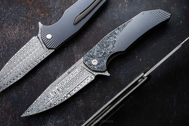 NÓŻ SKŁADANY FOLDER DRAGONFLY #0412 DAMASTEEL HALF DRESS HERMAN KNIVES