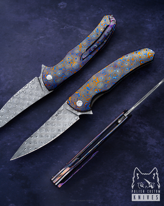 NÓŻ SKŁADANY FOLDER ISHTAR 600 TIMASCUS DAMASTEEL FULL DRESS HERMAN KNIVES