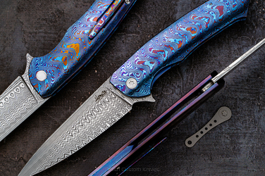 NÓŻ SKŁADANY FOLDER SLIM 3 TIMASCUS HERMAN 