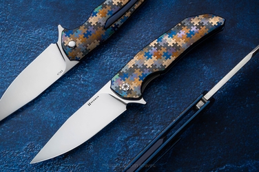 NÓŻ SKŁADANY FOLDER DRAGONFLY #0545 RWL34 PUZZLE HERMAN KNIVES