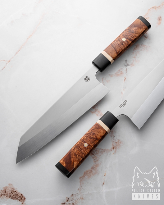 NÓŻ KUCHENNY DO MIĘSA BUNKA 1 AEB-L OLCHA STABILIZOWANA G-CUSTOM KNIVES