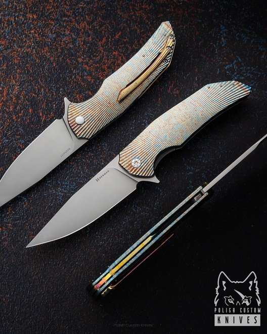 NÓŻ SKŁADANY FOLDER DRAGONFLY #0449 MAGNACUT ENTROPICZNY FINISH HERMAN KNIVES