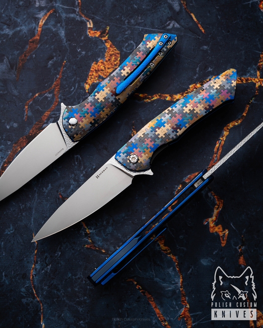 NÓŻ SKŁADANY FOLDER SLIM #0606 MAGNACUT PUZZLE HERMAN KNIVES