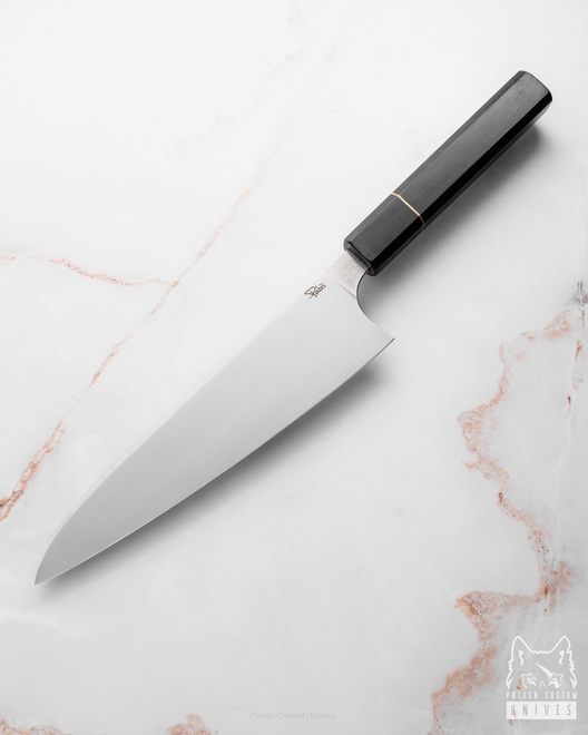 NÓŻ KUCHENNY GYUTO 210 24 ELMAX CZARNY GRAB PABIŚ KNIVES