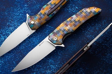 NÓŻ SKŁADANY FOLDER DRAGONFLY #0492 M398 PUZZLE HERMAN KNIVES