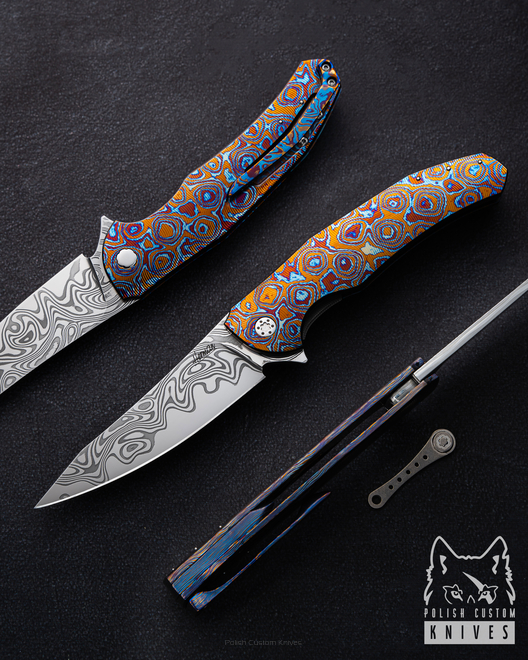 NÓŻ SKŁADANY FOLDER ISHTAR 13 TIMASCUS DAMACORE FULL DRESS HERMAN KNIVES