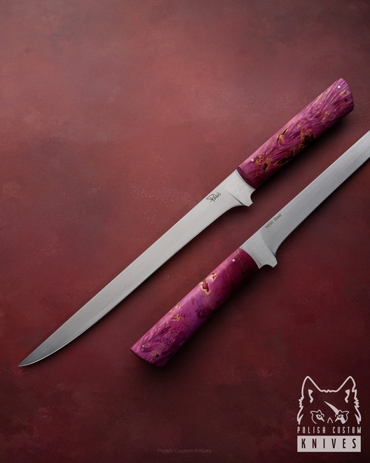 NÓŻ KUCHENNY DO FILETOWANIA 210 8 N690 DREWNO STABILIZOWANE PABIŚ KNIVES