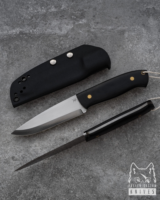 NÓŻ BUSHCRAFT G10 BLACK Z POCHWĄ WYKONANĄ Z KYDEXU
