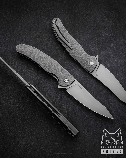 NÓŻ SKŁADANY FOLDER ISHTAR #0561 M390 LEWORĘCZNY HERMAN KNIVES