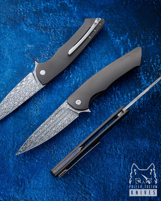 NÓŻ SKŁADANY FOLDER SLIM #0511 DAMASTEEL HALF DRESS HERMAN KNIVES