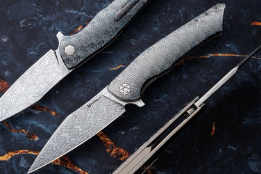 NÓŻ SKŁADANY FOLDER BEE #0171 DAMASTEEL TESSERACT HERMAN KNIVES
