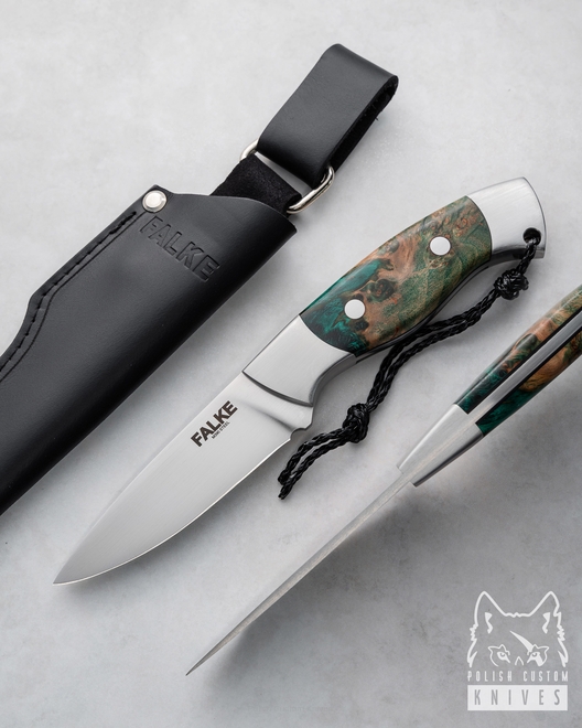 NÓŻ MYŚLIWSKI HUNTER INDIVIDUAL H172 M390 STABILIZOWANA CZECZOTA OLCHY FALKE