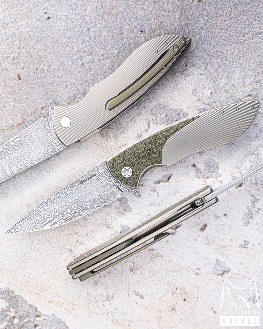 NÓŻ SKŁADANY FOLDER STING #0873 DAMASTEEL HALF DRESS HERMAN KNIVES