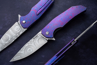 NÓŻ SKŁADANY FOLDER DRAGONFLY #0482 DAMACORE TIMASCUS ( C0005 ) FULL DRESS HERMAN KNIVES