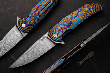 NÓŻ SKŁADANY DRAGONFLY 12 TIMASCUS DAMASTEEL HERMAN