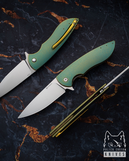 NÓŻ SKŁADANY FOLDER BIG STING #0017 M398 HERMAN KNIVES