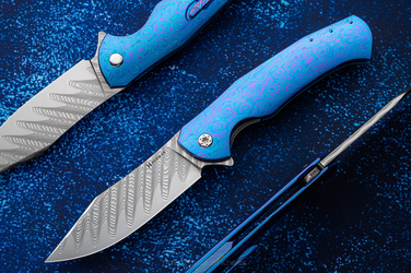 NÓŻ SKŁADANY FOLDER MANTIS #0459 FUTURON FORGE TIMASCUS FULL DRESS HERMAN KNIVES