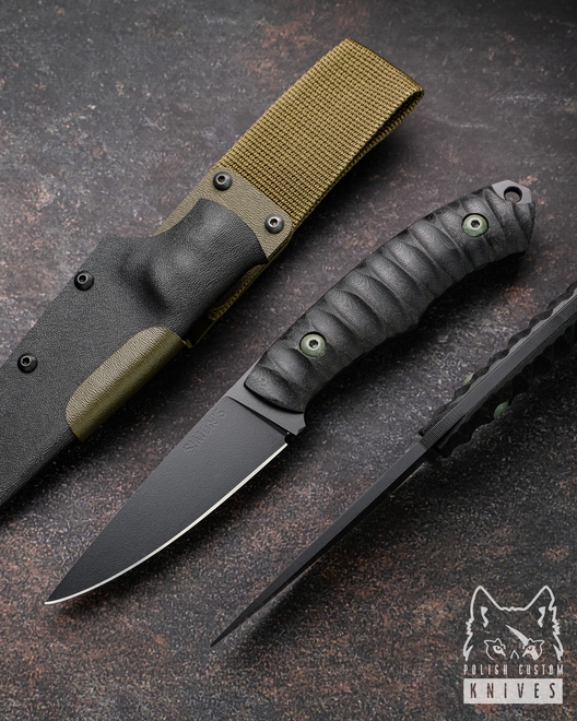 NÓŻ MYŚLIWSKI SURVIVALOWY POGWIZD HUNTER 14 MICARTA SIMON'S