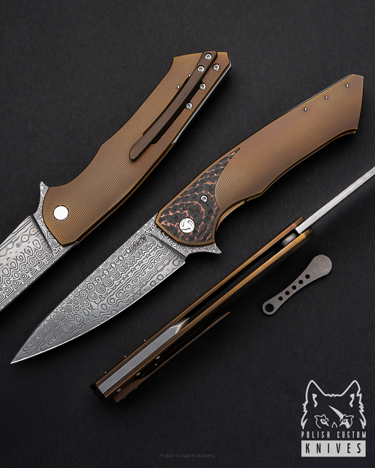 NÓŻ SKŁADANY FOLDER SLIM 26 DAMASTEEL HERMAN 