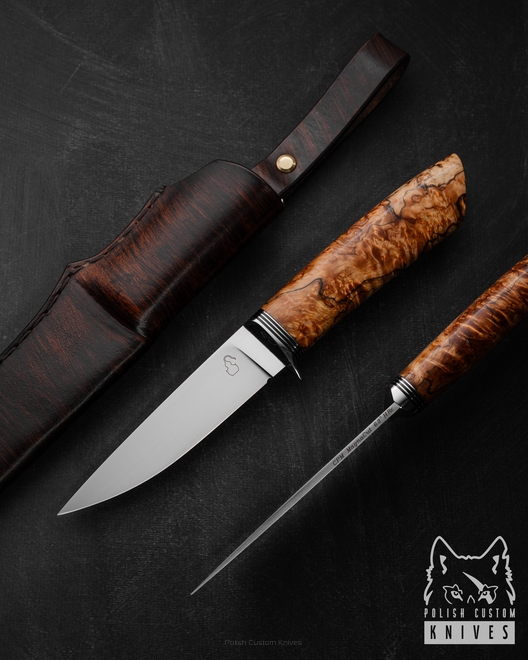 NÓŻ MYŚLIWSKI HUNTER 11 MAGNACUT BRZOZA KARELSKA MOONSHINE KNIVES