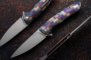NÓŻ SKŁADANY FOLDER SLIM #0428 M398 PUZZLE  HERMAN KNIVES