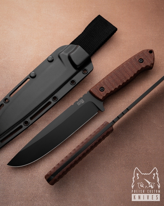 DUŻY NÓŻ SURVIVALOWY BUSHCRAFTOWY EXPENDABLE 7 NMV MICARTA CERAKOTE ZAPAS KNIVES