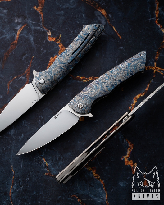 NÓŻ SKŁADANY FOLDER SLIM #0634 M390 ETERNAL GARDEN HERMAN KNIVES