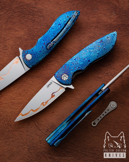NÓŻ SKŁADANY MICRO STING 7 TIMASCUS SAN MAI ELMAX HERMAN KNIVES