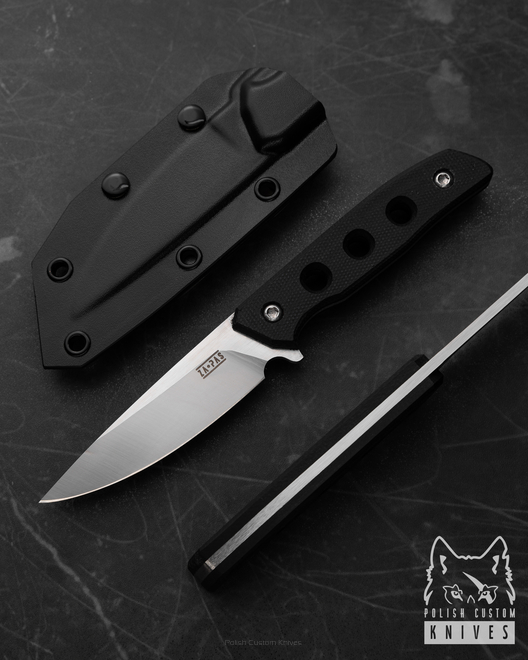 NÓŻ EDC MYŚLIWSKI SURVIVALOWY AMBRO NC11LV BLACK G10 3 ZA-PAS KNIVES