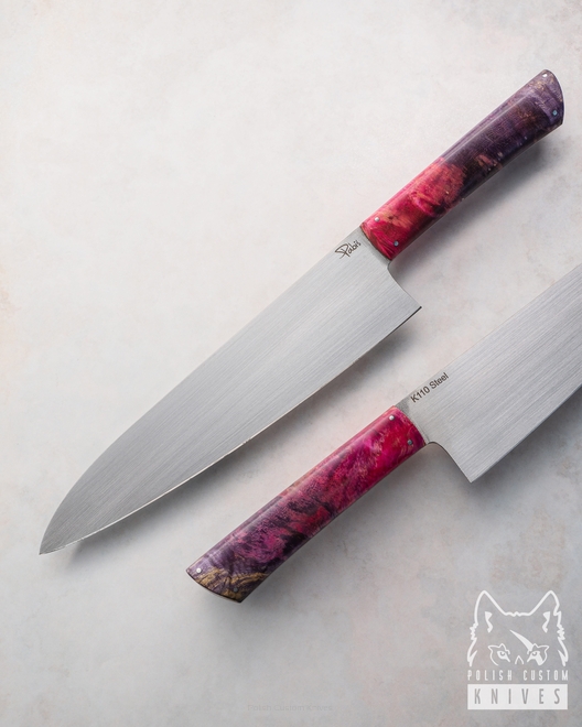 NÓŻ KUCHENNY CHEF 210 18 DREWNO STABILIZOWANE D2 PABIŚ