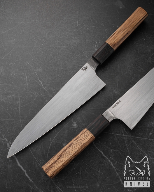 NÓŻ KUCHENNY GYUTO 210 7 M390 WENGE ZEBRANO PABIŚ