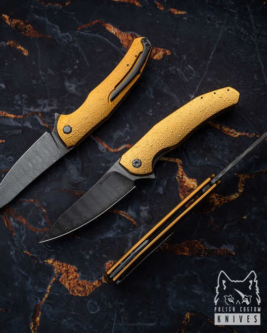 NÓŻ SKŁADANY FOLDER ISHTAR #0867 DAMASTEEL OERLIKON ( C0082 ) HERMAN KNIVES
