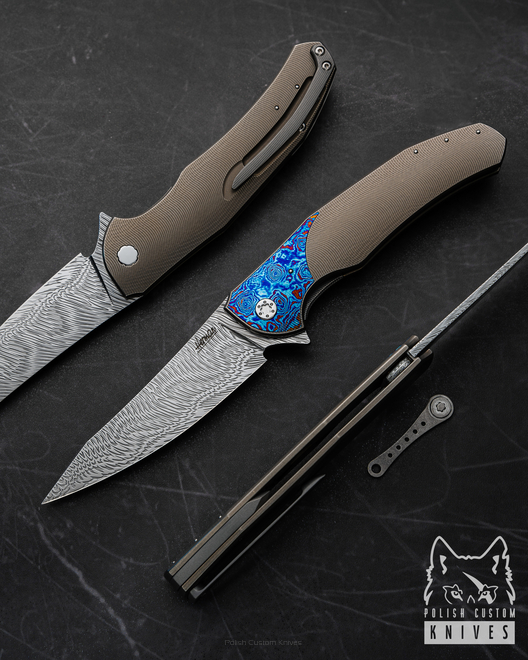 NÓŻ SKŁADANY FOLDER ISHTAR 253 DAMASTEEL HERMAN KNIVES