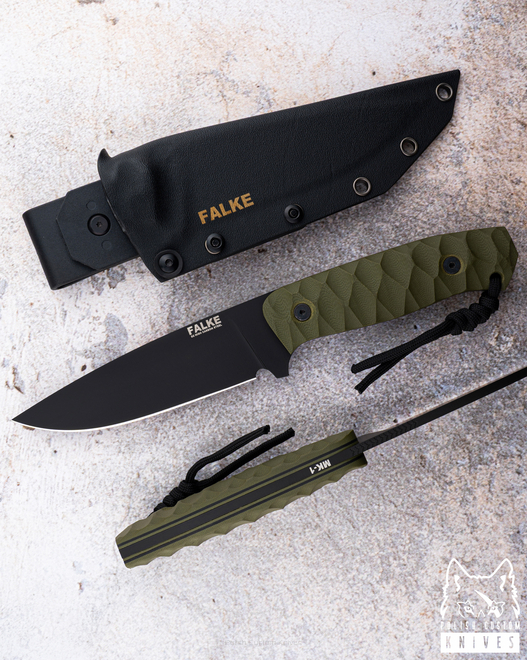 NÓŻ TAKTYCZNY SURVIVALOWY MK1 006 D2 G10 FALKE KNIVES
