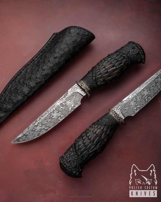 DUŻY EKSKLUZYWNY NÓŻ KOLEKCJONERSKI RAVEN CREST MICHO