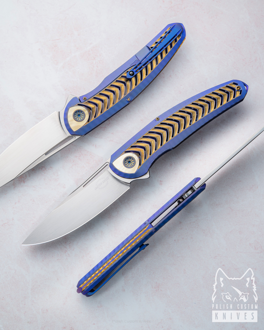 NÓŻ SKŁADANY FOLDER CHEVRON #3 Z 33 RWL34 LESBAR KNIVES