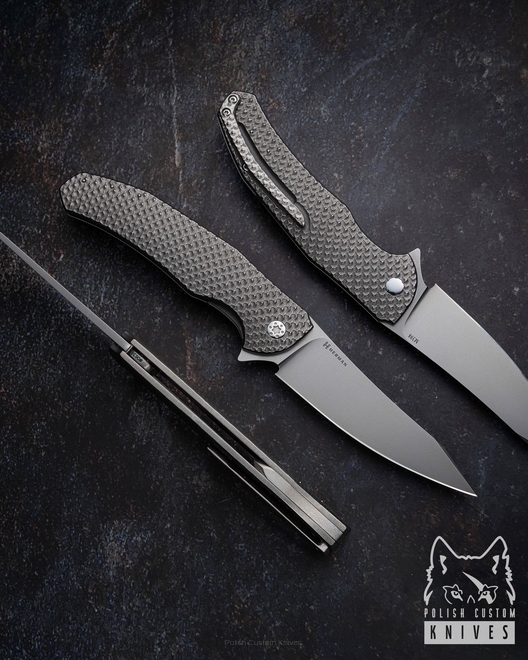 NÓŻ SKŁADANY FOLDER ISHTAR #0638 M398 LEWORĘCZNY HERMAN KNIVES